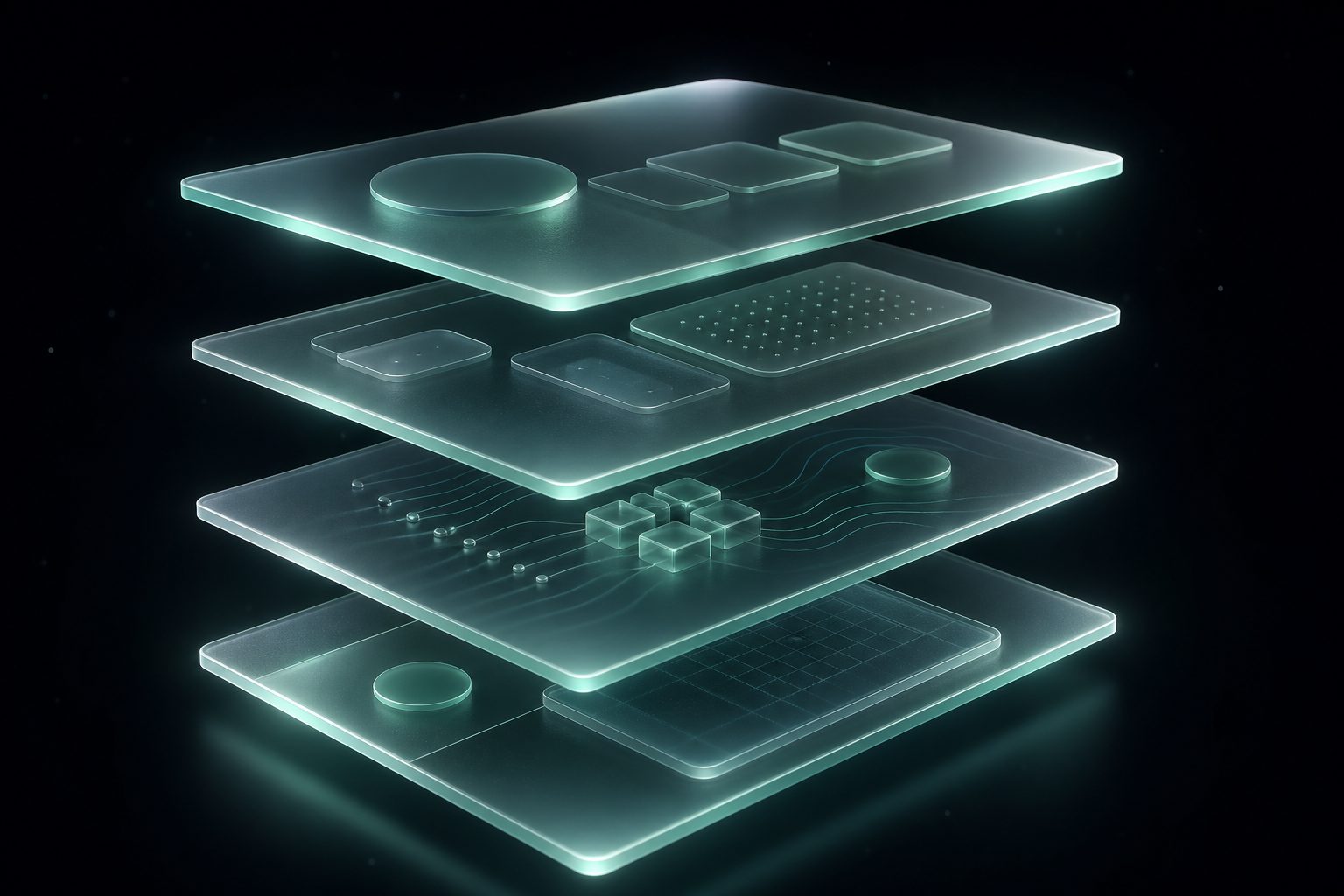 Layered platform architecture visualization